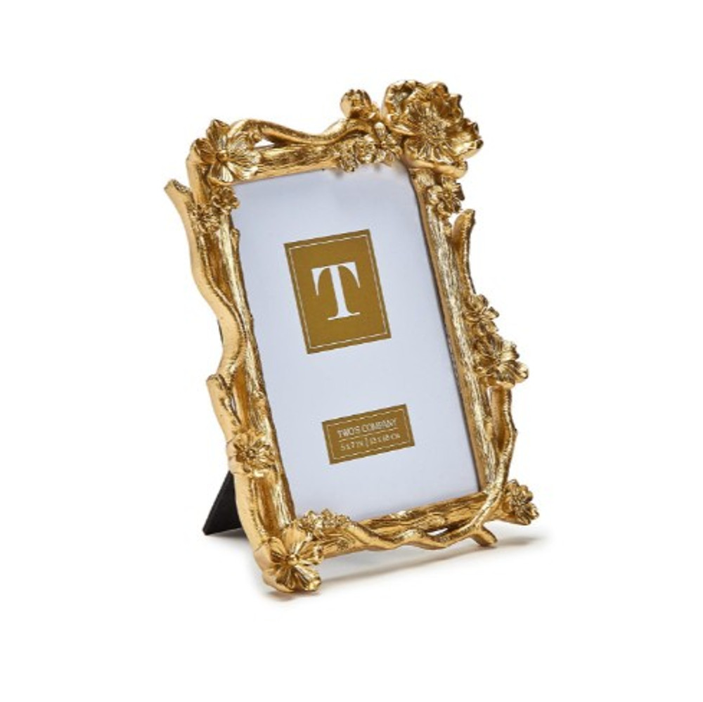 Gold Floral Spray 5x7 Photo Frame | TC54435