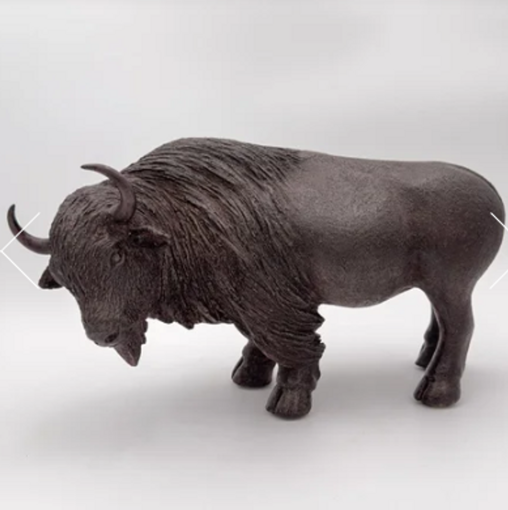 Hand Sculpted Buffalo Sculpture | BRWBUFF