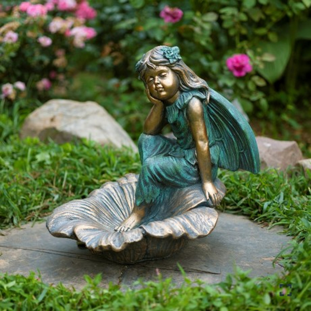 Fairy Statue Sitting on Flower "Gardenia" | ZLIZR229919