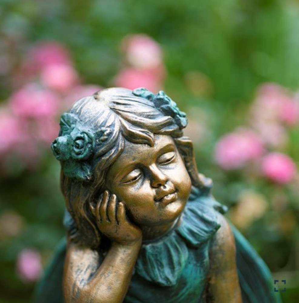 Fairy Statue Sitting on Flower "Gardenia" | ZLIZR229919