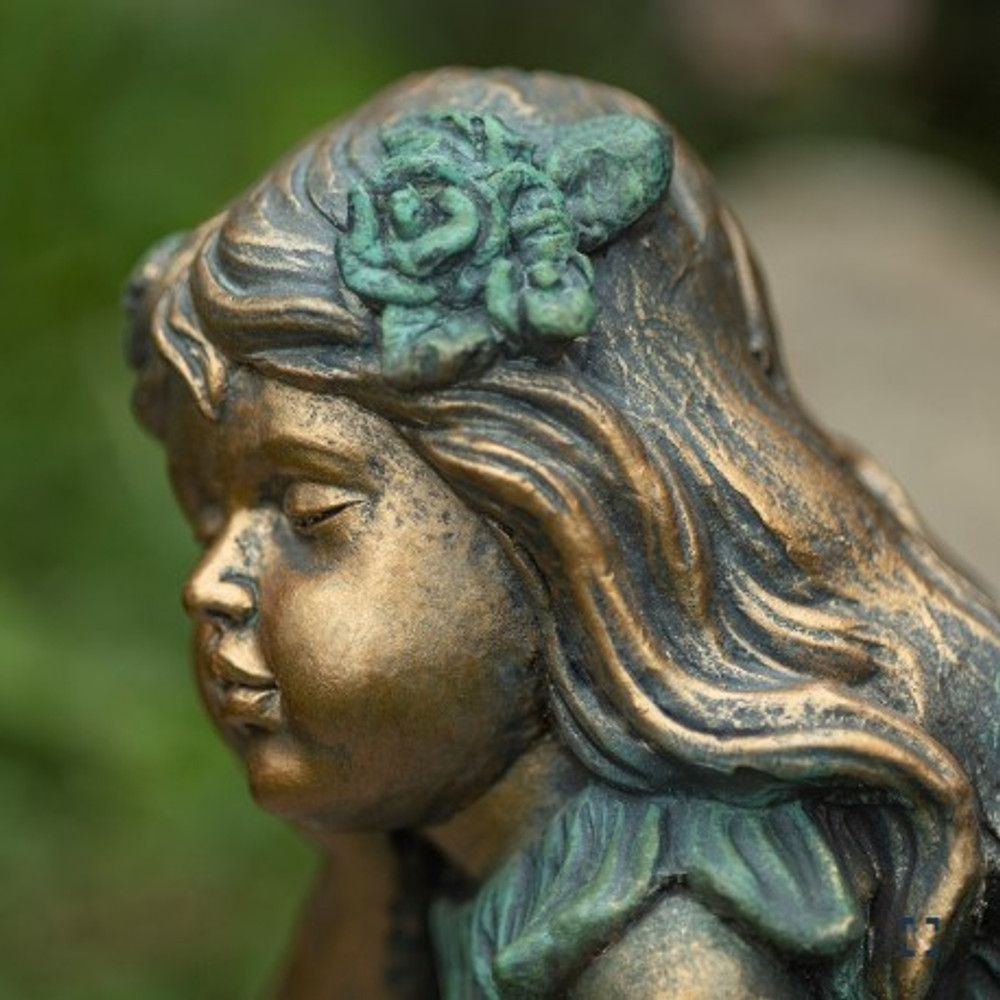 Fairy Statue Sitting on Flower "Gardenia" | ZLIZR229919