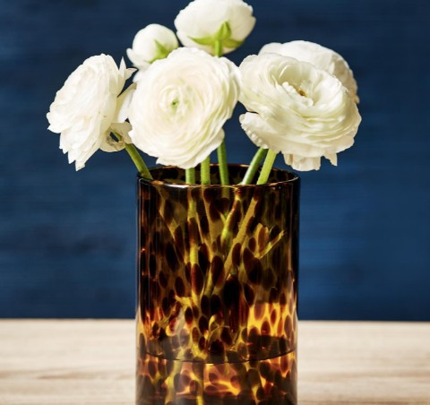 Tortoise Handblown Glass Vase/Hurricane | Candle Holder | Flower