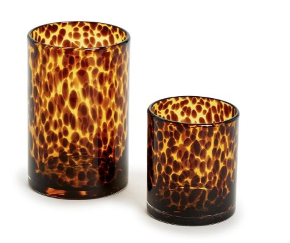 Tortoise Handblown Glass Vase/Hurricane