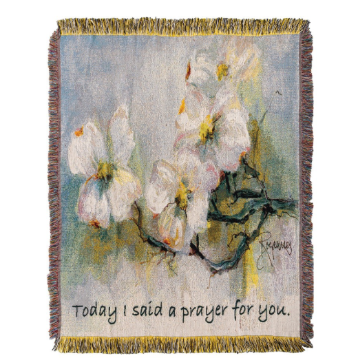 Dogwood With Verse Tapestry Throw | MWWATDOGV