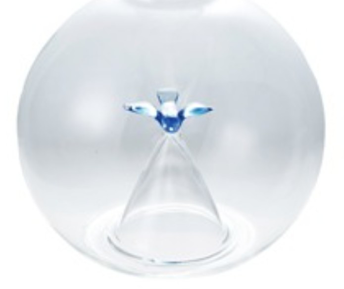 Handblown Blue Bird Glass Decanter | HM0297