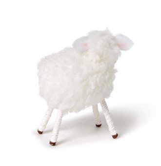 Flocked Sheep with Bow