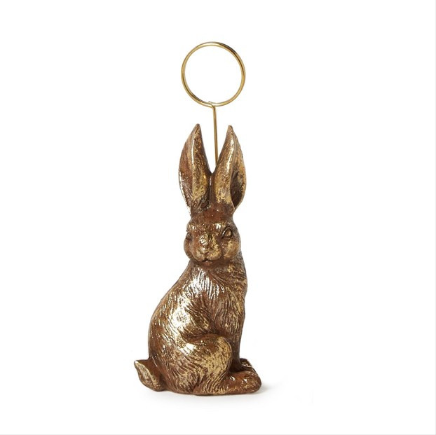 Golden Bunny Place Card / Photo Holder Set of 2 | TC82768-97