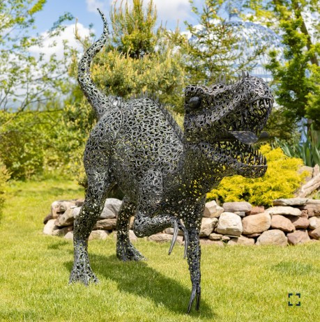 7.3 Foot Tall Giant Metal Tyrannosaurus Rex Garden Statue | ZLIZR220916