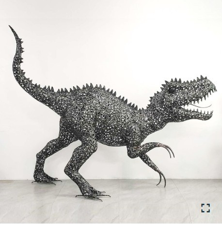 7.3 Foot Tall Giant Metal Tyrannosaurus Rex Garden Statue | ZLIZR220916