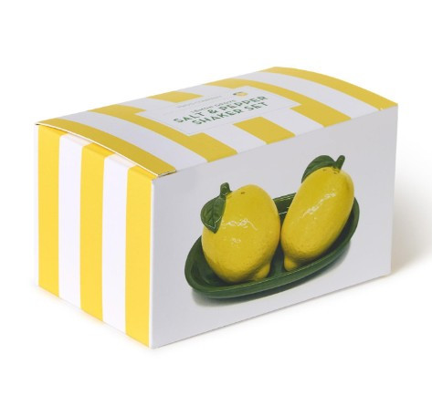 Lemon Grove Salt and Pepper Shaker Set on Tray in Gift Box | TC55454