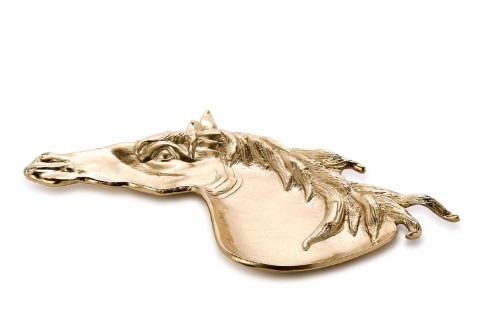 Derby Horse Trinket / Desk Tray in Antiqued Brass Finish | TC55588