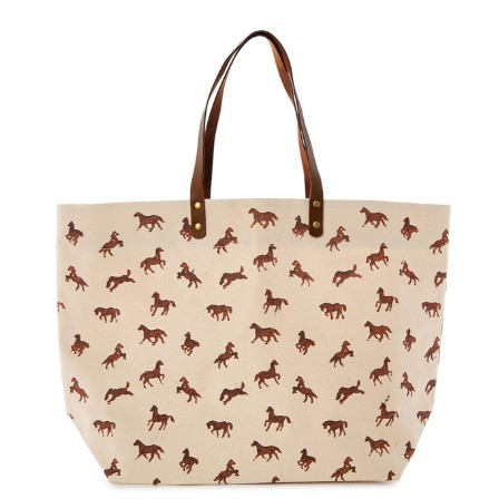 Horse Silhouette Printed Tote Bag | TC55577
