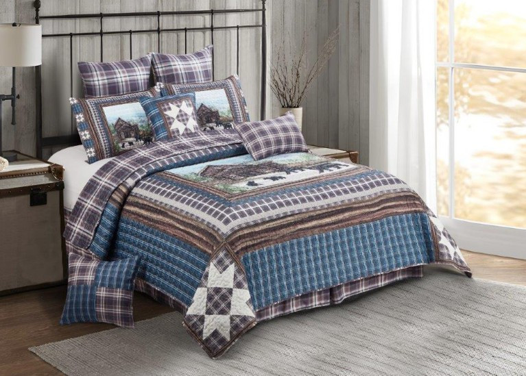 Bear Family Quilt Set "Early Settlers" | DUKDQ23245