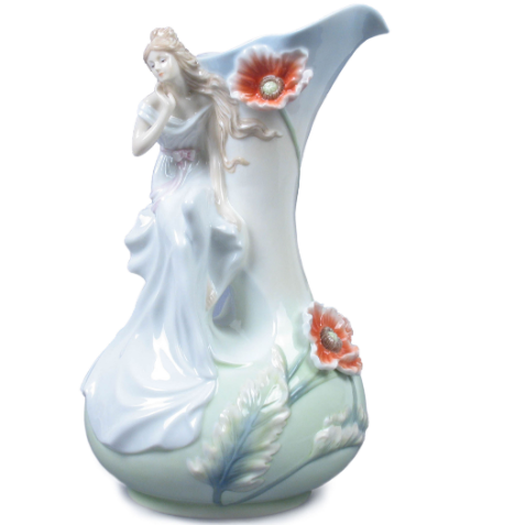 Lady and Poppy Fine Porcelain Vase | USIAP20252AA