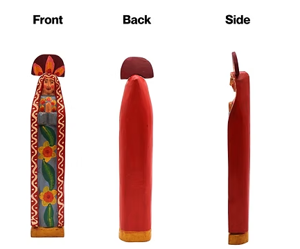 Handmade 15 inch Guatemalan Wooden Virgin Guadalupe Figure | MCHAC-WFM-2501