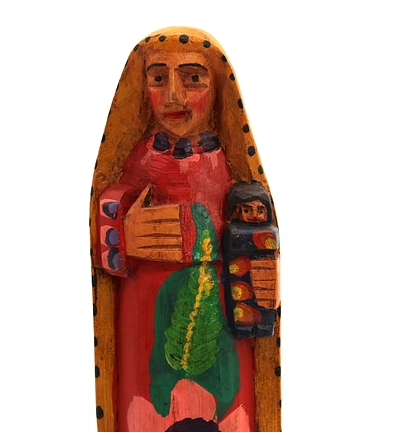 Handmade 15 inch Guatemalan Wooden Virgin Mother Figure | MCHAC-WFM-2507