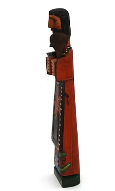 Hand Carved 15 inch Guatemalan Wooden Saint Paschal Figure | MCHAC-WFM-2504
