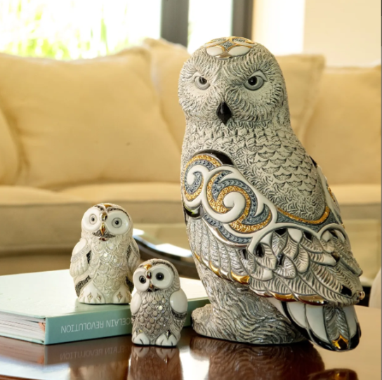 Limited Edition Grey Owl Ceramic Figurine | DER478
