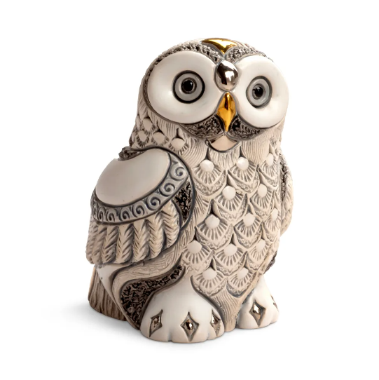 Great White Owl Ceramic Figurine - Mama | DERF266