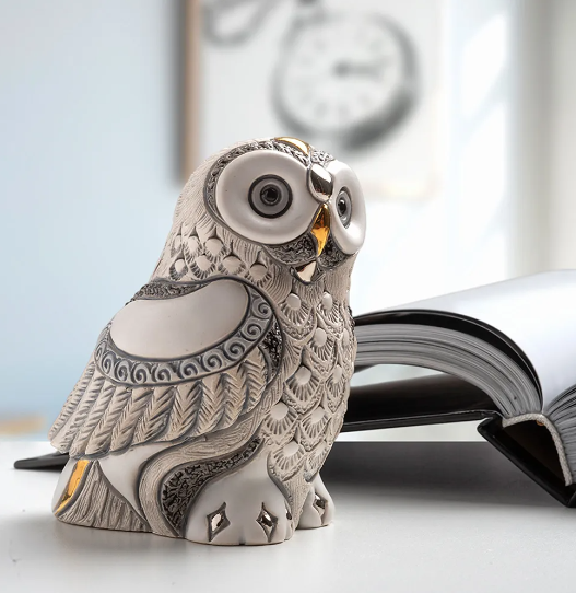 Great White Owl Ceramic Figurine - Baby | DERF466