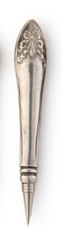 Floral Silver Plate Victorian Knife Handle Pen in Gift Pouch | TC55307