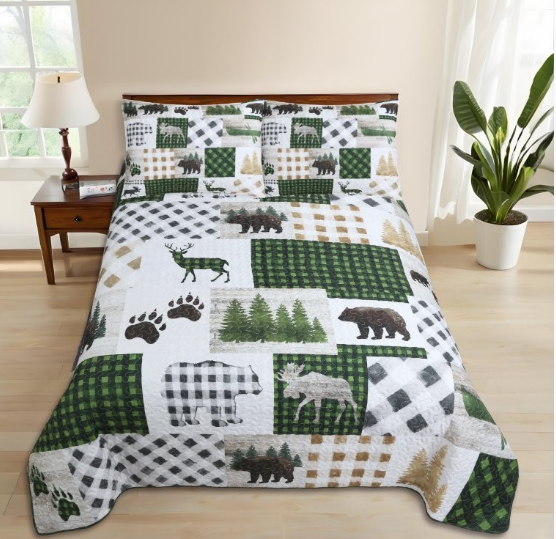 Bear Wilderness Patch Quilt Set | DUKDQ25170