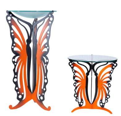 Monarch Butterfly Glass Top Table | CFMONARCHTABLE