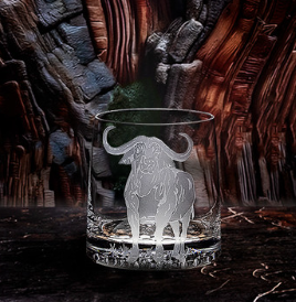 African Safari Crystal 13 oz. Rocks Glass Set of 4 | EC660-AF-Safari/4
