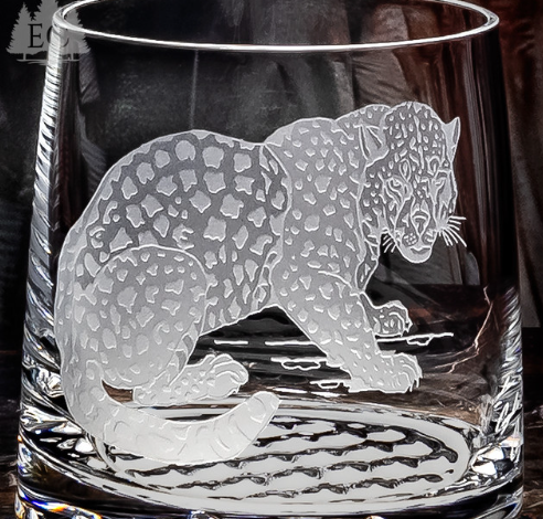 African Safari Crystal 13 oz. Rocks Glass Set of 4 | EC660-AF-Safari/4