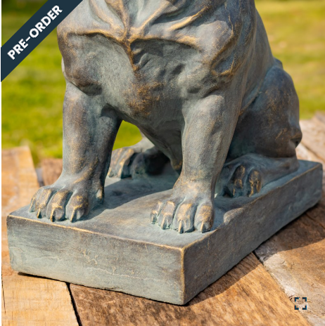  Set of 2 French Bulldog Statues in Grey-Bronze | ZR136030-GBS