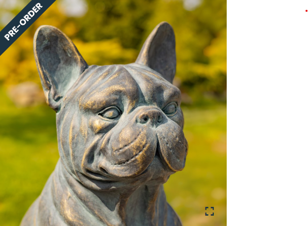 Set of 2 French Bulldog Statues in Grey-Bronze | ZR136030-GBS