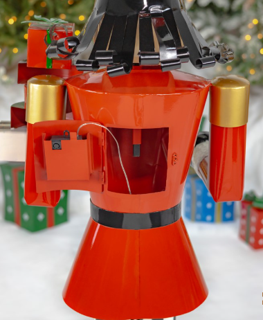  65" Tall Standing Iron Nutcracker with Christmas Gifts & LED Lights | ZLIZR220433