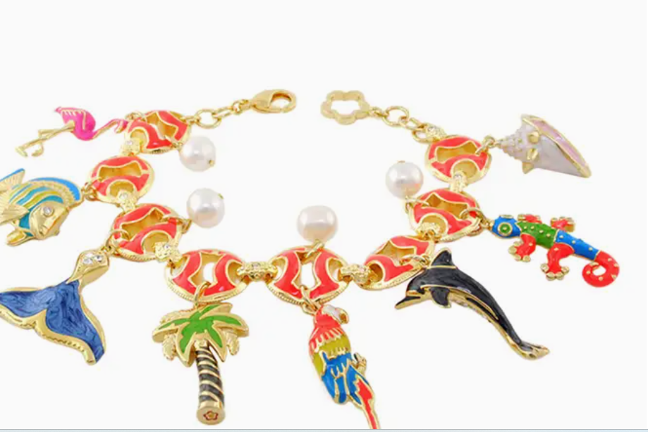  Sea Life Charm Bracelet | LAB78763GHOTRED24