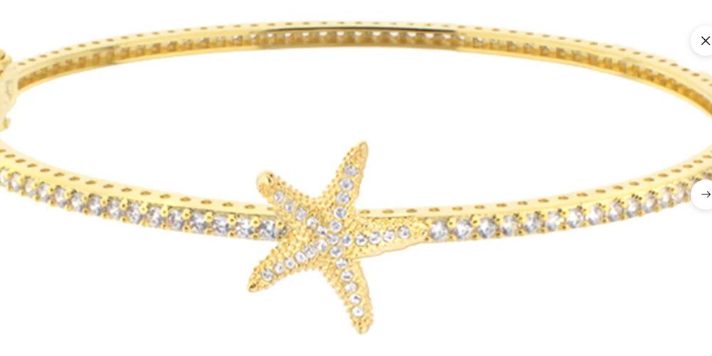 Eau Starfish Bangle Bracelet in Gold | LAB871081GOLD