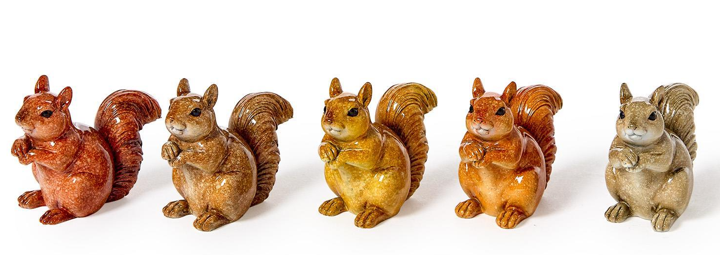 Set of 5 Squirrel Tabletop Sculptures | TC82847