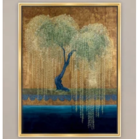 Martha Stewart Perry Street | Modern Landscape: Willow Study II | Framed Contemporary Tree Art | WWDMS00034b