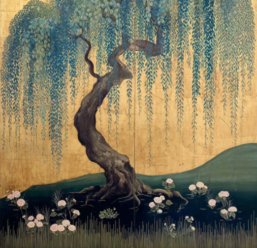 Martha Stewart Perry Street | Modern Landscape: Willow Study I | Framed Contemporary Wall Art | WWDMS00034a
