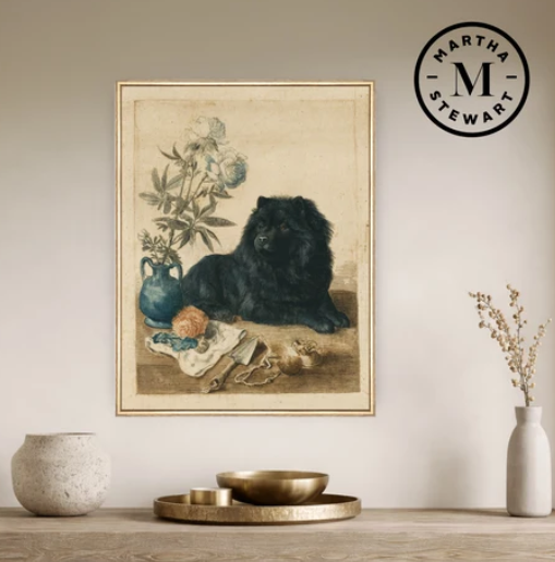 Martha Stewart Bedford | Harvest Still Life: Farm Dog Companion| Framed Wall Art | WWDMS00036c