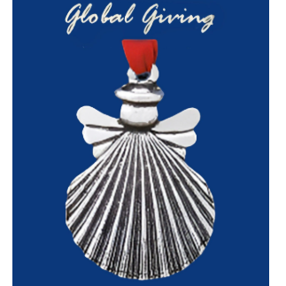 Shell Angel Save our Oceans Global Giving Pewter Ornament | BSPCO-367