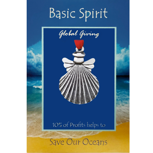 Shell Angel Save our Oceans Global Giving Pewter Ornament | BSPCO-367