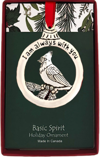 Handmade Boxed Cardinal Always With You Ornament Pewter Ornament | BSPCO-555
