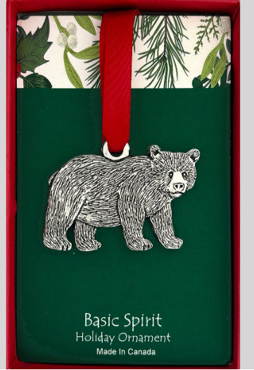 Handmade Boxed Bear Pewter Ornament | BSPCO-644
