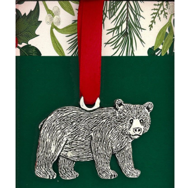 Handmade Boxed Bear Pewter Ornament | BSPCO-644