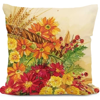 Fall Mums 2 Indoor Outdoor Pillow | MCSR2606