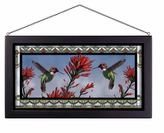 Anna's Hummingbird - Stained Glass Art | WWD134802