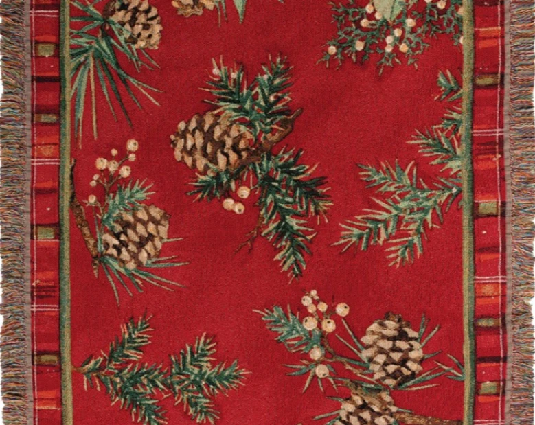 Evergreen Pine Tapestry Throw Blanket | MWWATEVPI