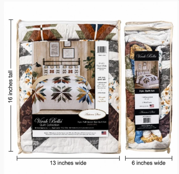 Autumn Star Floral Patchwork Quilt Set | DUKDQ25245