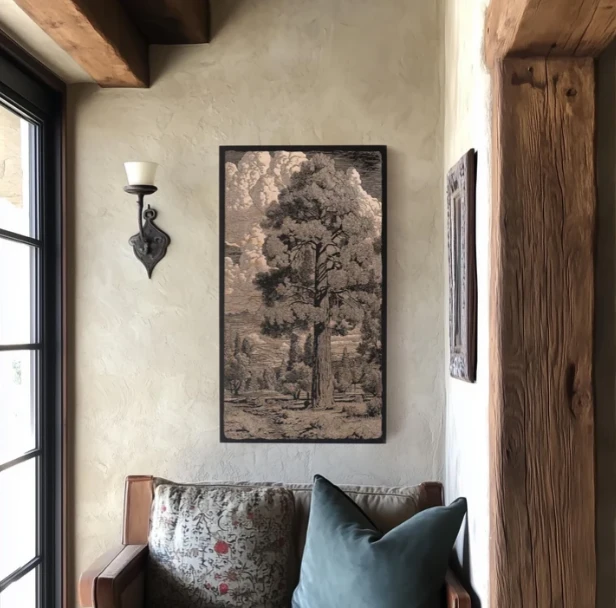 Engraved Birch Wood Panel of Ponderosa Pine | BEN5514-PONDEROSAPINE