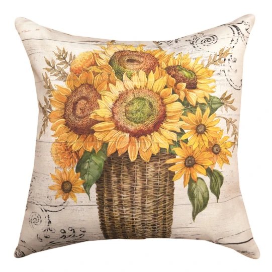 Fall Sunflower Bouquet Climaweave Indoor/Outdoor Pillow | MWWSLSUN1
