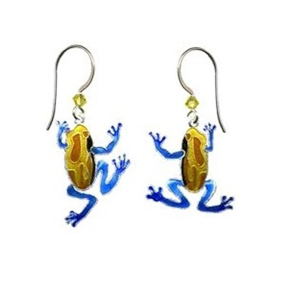 Tree Frog Swinging Wire Earrings | Bamboo Jewelry | bj0227e